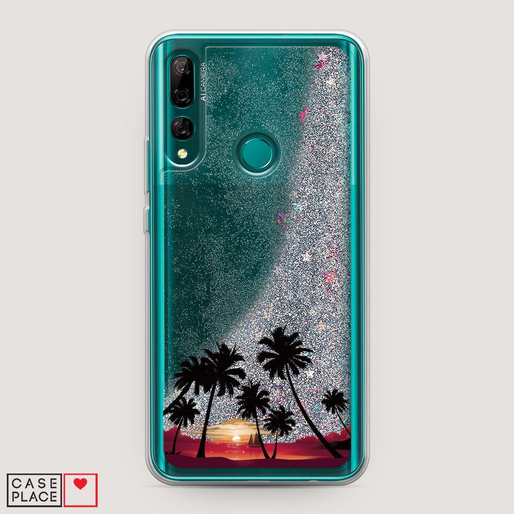 

Чехол Awog на Huawei P Smart Z/Y9 Prime 2019/Honor 9X/9X Premium "Закат и пальмы", Разноцветный, 611991-1