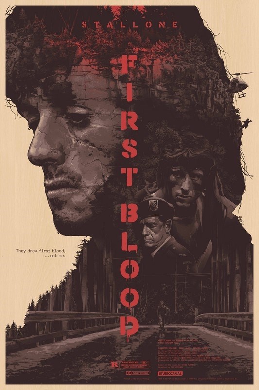 

Постер к фильму "Рэмбо: Первая кровь" (First Blood) Оригинальный 68,6x101,6 см