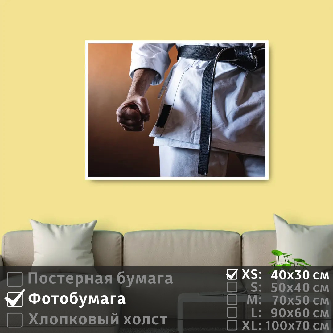 

Постер на фотобумаге ПолиЦентр Черный пояс 40х30 см, ЧерныйПояс