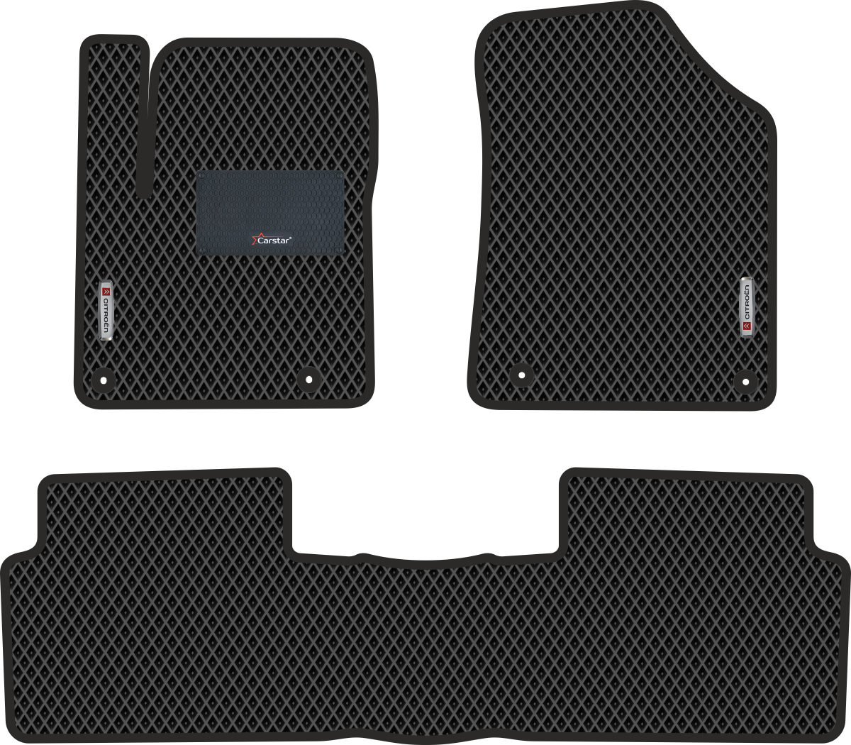 

Комплект ковриков Kupi-Kovrik EVA для Citroen C5 II 2008-2017, чёрный,подпятник,2 эмблемы