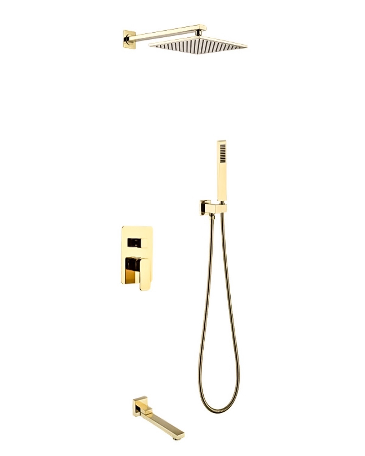 Встраиваемый душевой комплект ALMAes на 3 положения Elbe TVZ-0815 золото