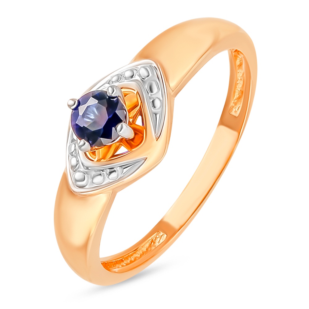 

Кольцо из золота р.  585Gold 4300130112, сапфир искусственный, 4300130112