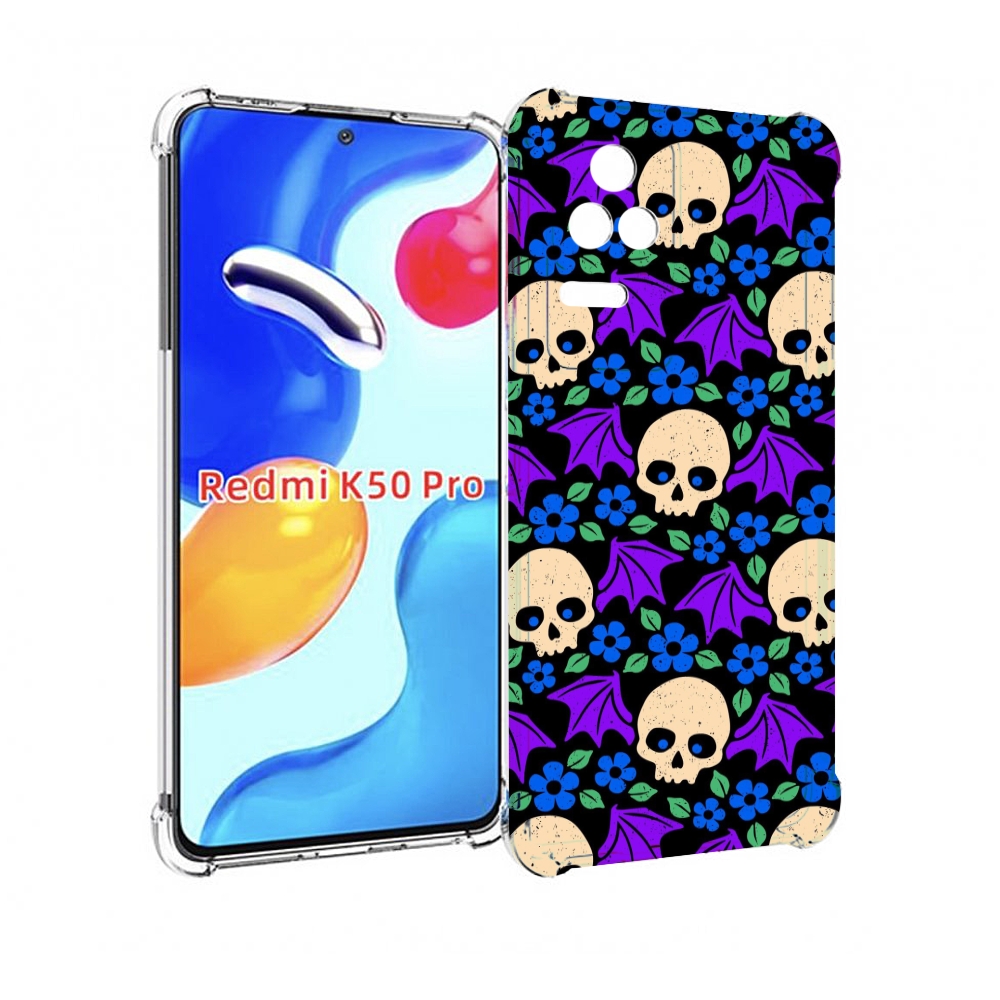 

Чехол MyPads крылатые черепа для Xiaomi Redmi K50/K50 Pro, Прозрачный, Tocco