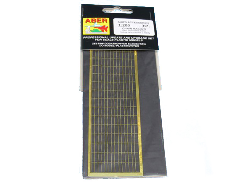 

200-07 Aber 1/200 Ship chain railing - second selection two horizontal bars