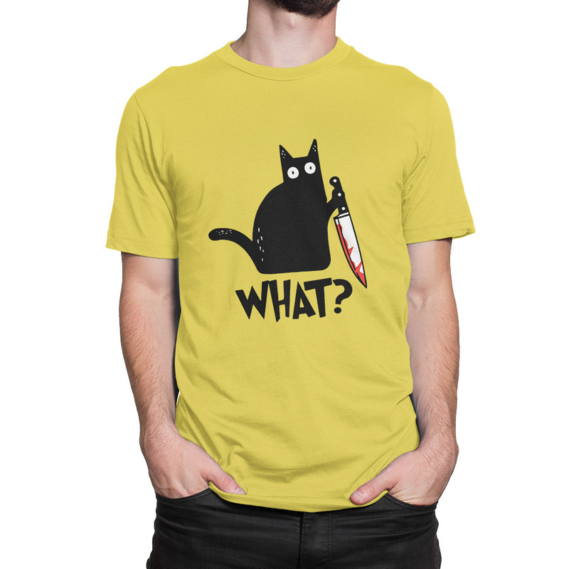 

Футболка мужская Dream Shirts What желтая S, Желтый, What