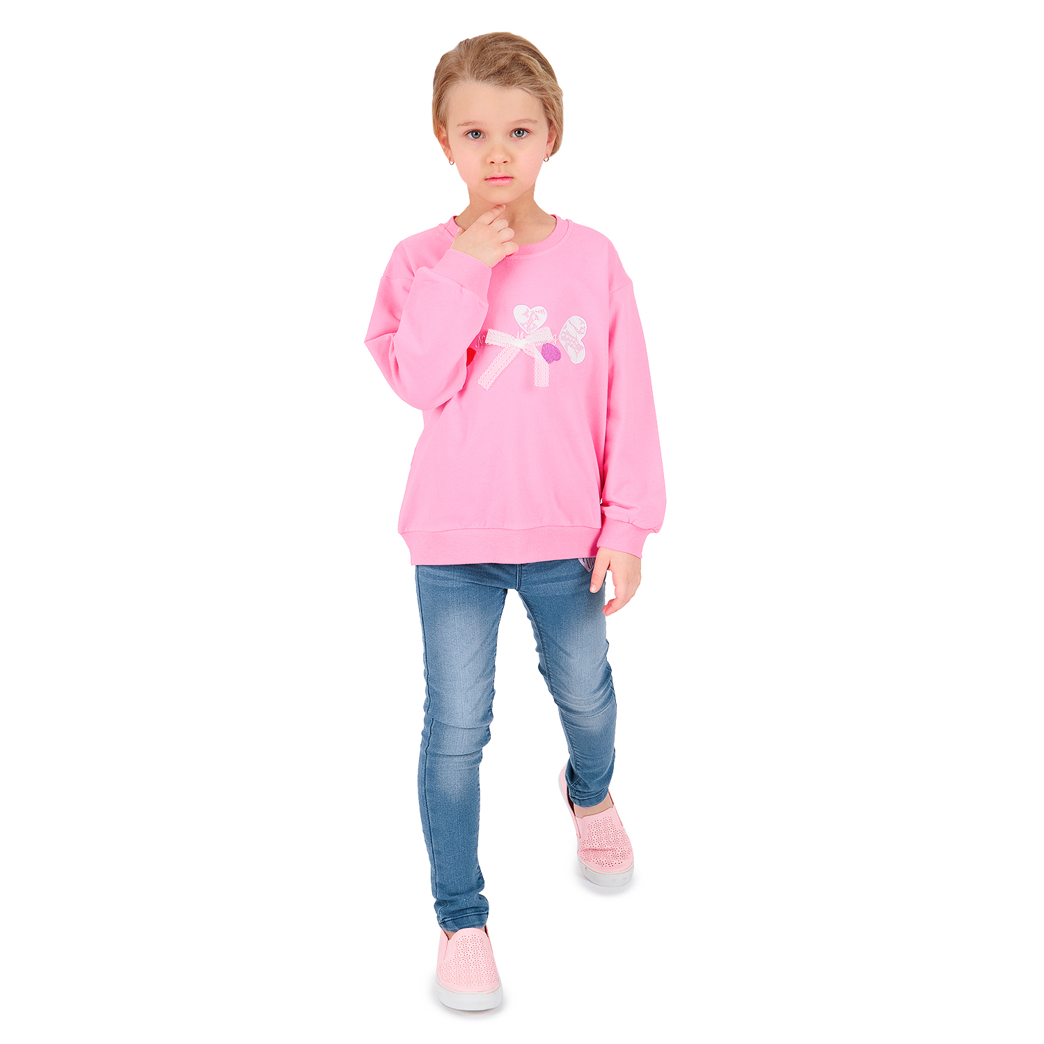 

Свитшот Santa&Barbara, цвет: розовый р.104, SS20NF02/pink