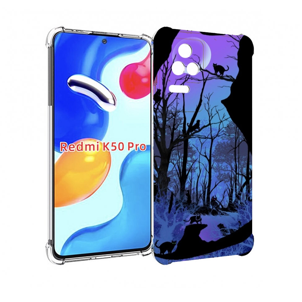 

Чехол MyPads лес внутри кота для Xiaomi Redmi K50 / K50 Pro, Прозрачный, Tocco