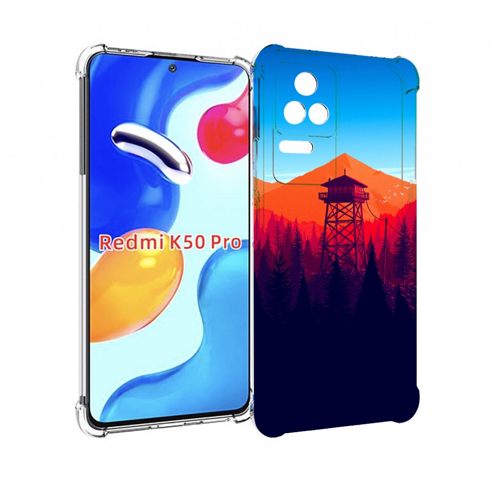 

Чехол MyPads лес с оранжевыми горами для Xiaomi Redmi K50/K50 Pro, Прозрачный, Tocco