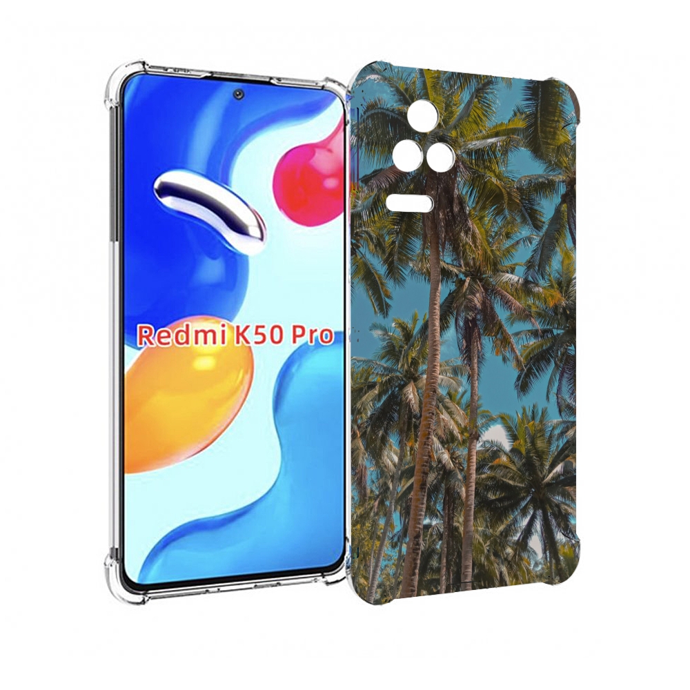 

Чехол MyPads летние пальмы для Xiaomi Redmi K50 / K50 Pro, Прозрачный, Tocco