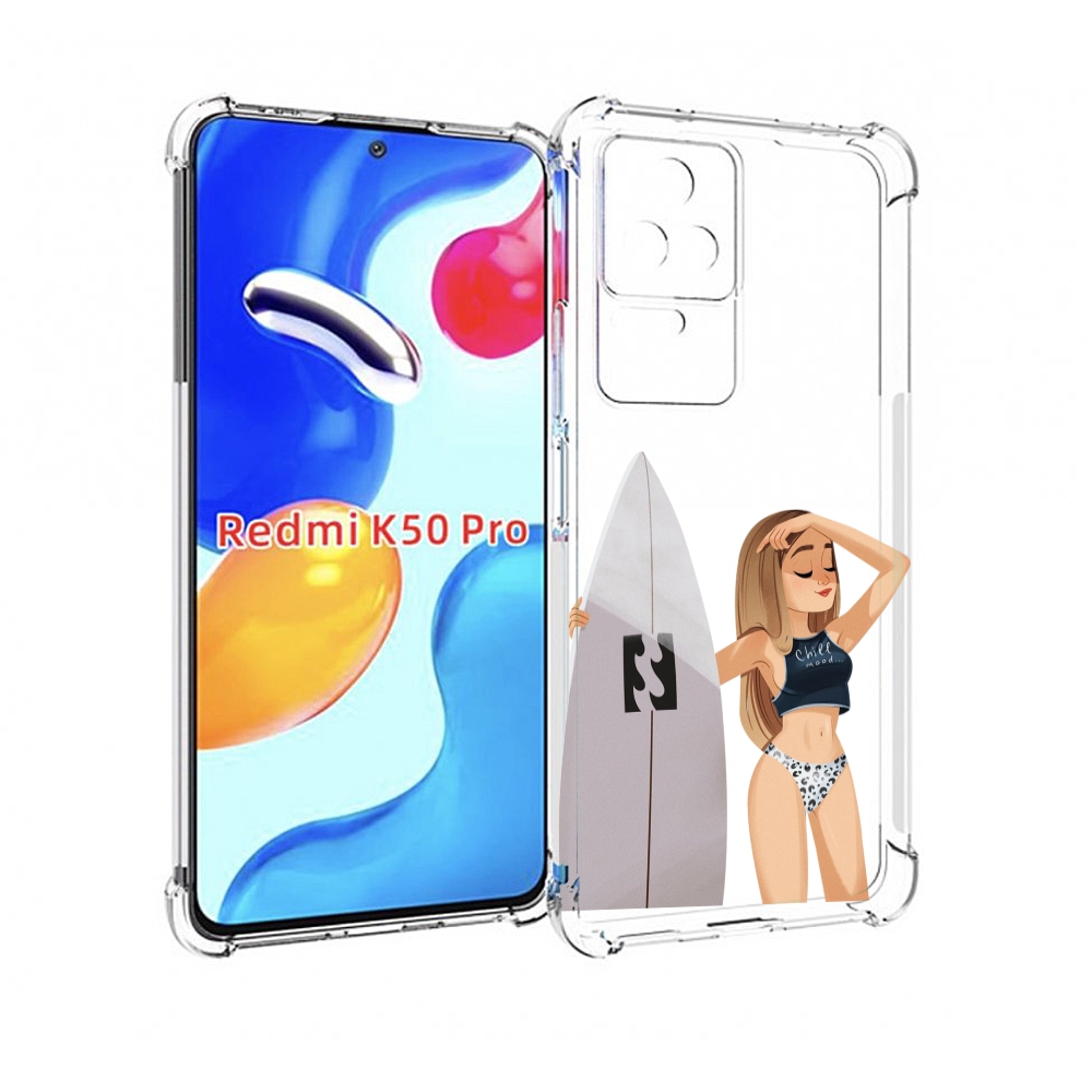 

Чехол MyPads летний-серф для Xiaomi Redmi K50/K50 Pro, Прозрачный, Tocco