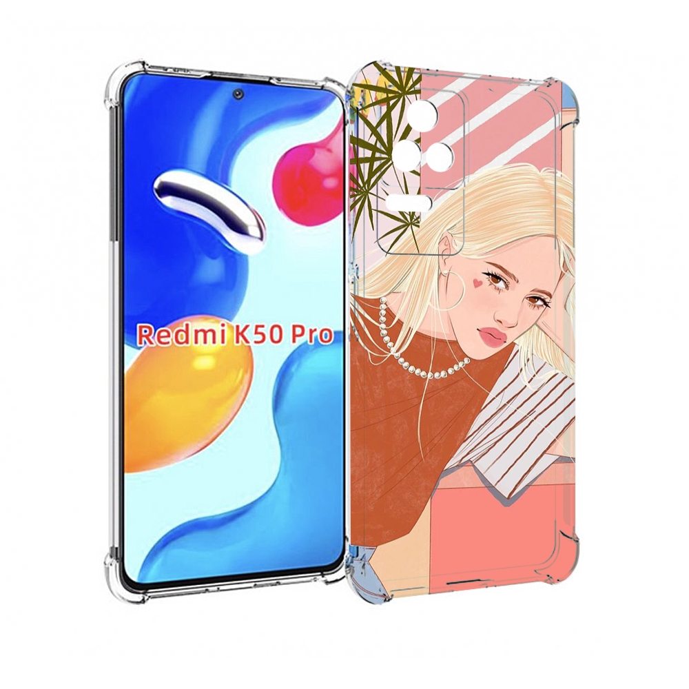

Чехол MyPads летняя-девочка женский для Xiaomi Redmi K50/K50 Pro, Прозрачный, Tocco