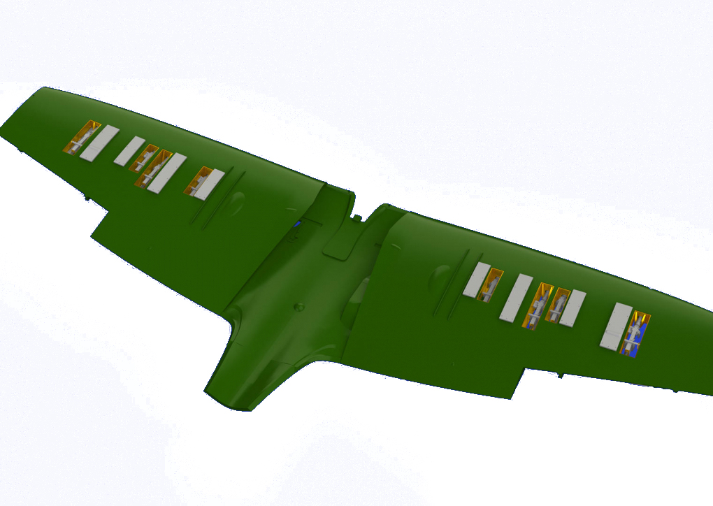 

648610 Eduard 1/48 Набор дополнений для Spitfire Mk. IIa пулемётные отсеки