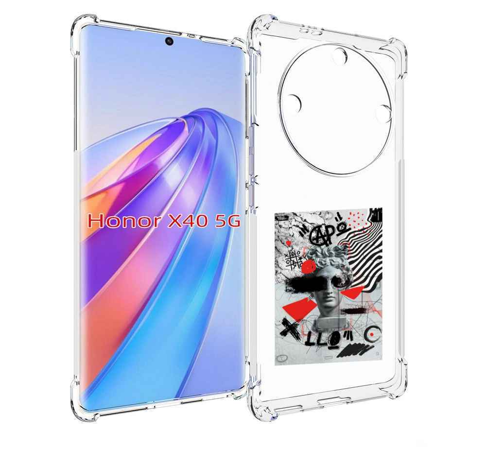 

Чехол MyPads стрит арт статуя для Honor X40, Прозрачный, Tocco