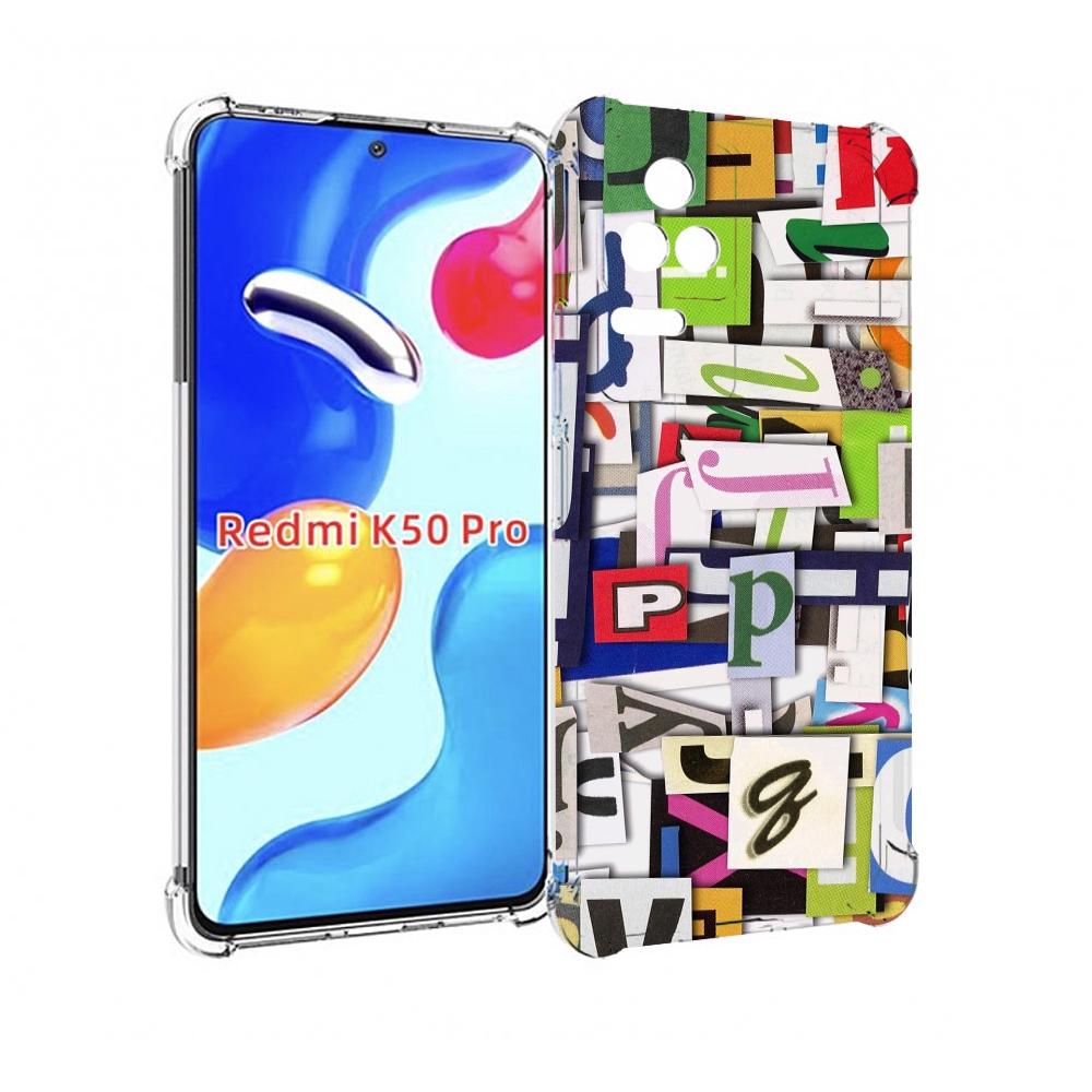 

Чехол MyPads ломанные-буквы для Xiaomi Redmi K50 / K50 Pro, Прозрачный, Tocco