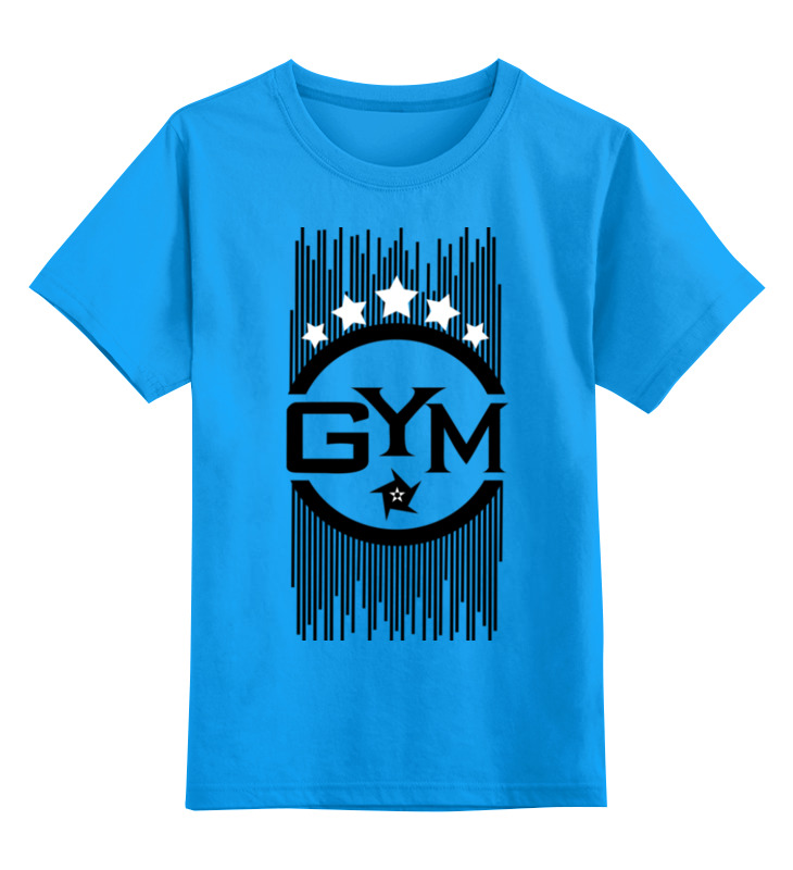 

Детская футболка классическая Printio !!! gym !!!, р. 116, Голубой, 0000000691843