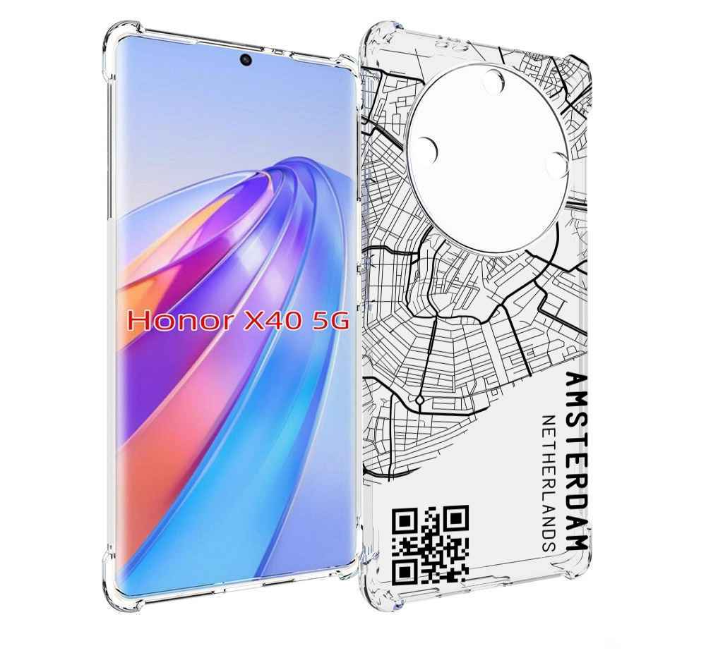 

Чехол MyPads схема-амстердам для Honor X40, Прозрачный, Tocco
