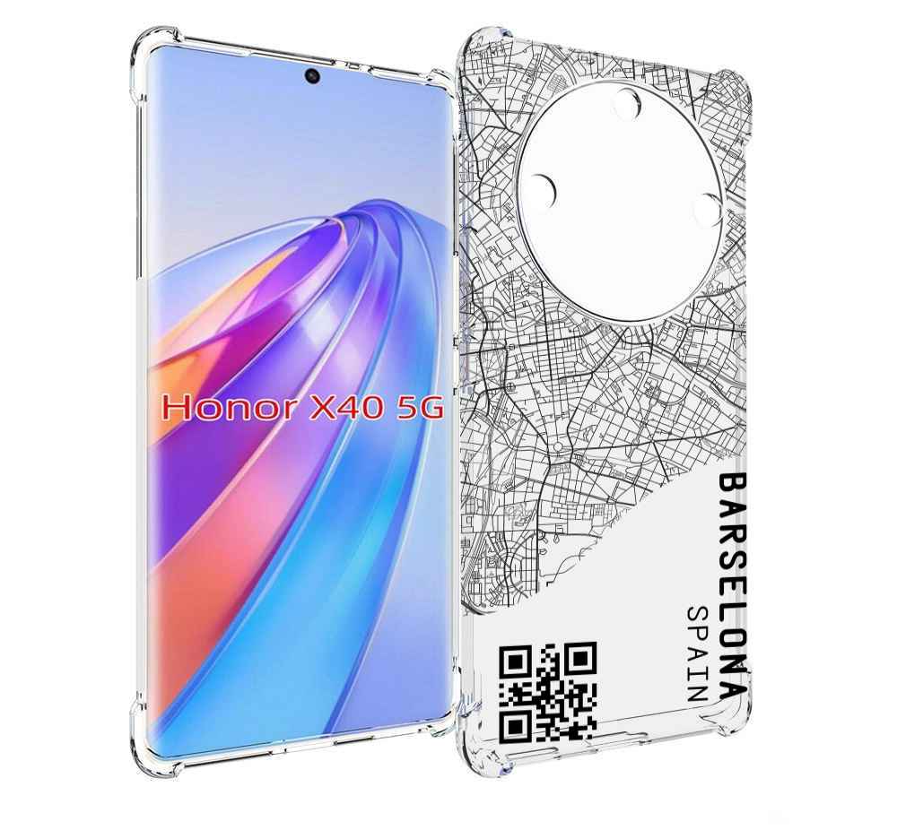 

Чехол MyPads схема-барселона для Honor X40, Прозрачный, Tocco