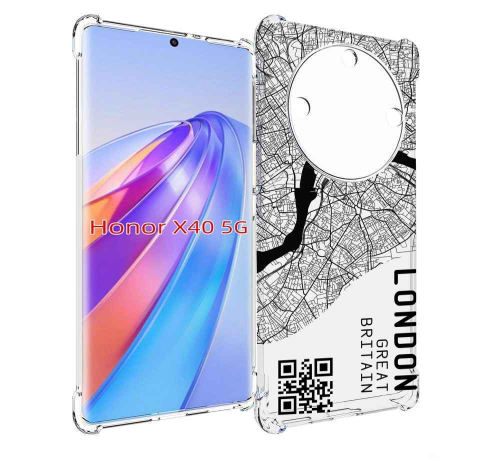 

Чехол MyPads схема-лондон для Honor X40, Прозрачный, Tocco