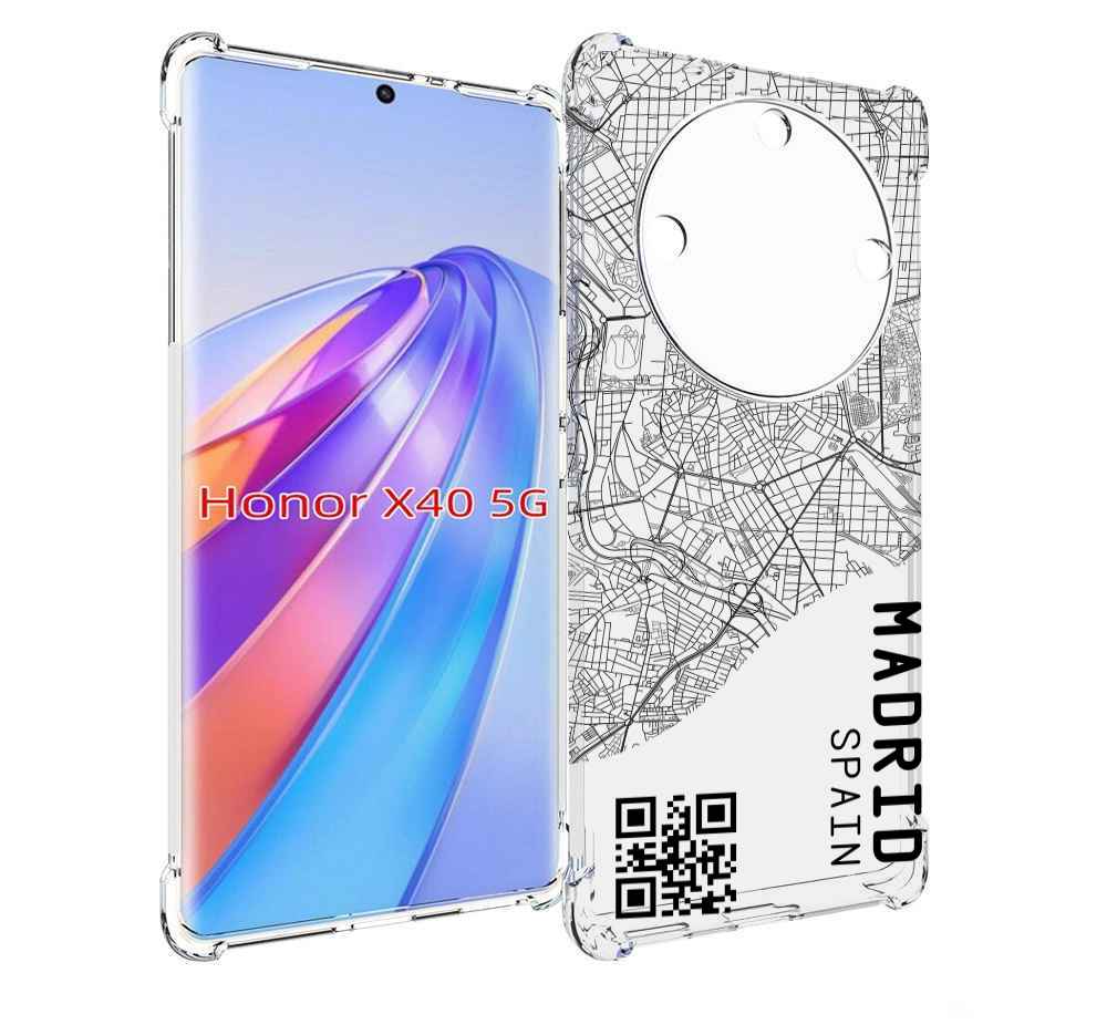 

Чехол MyPads схема-мадрид для Honor X40, Прозрачный, Tocco