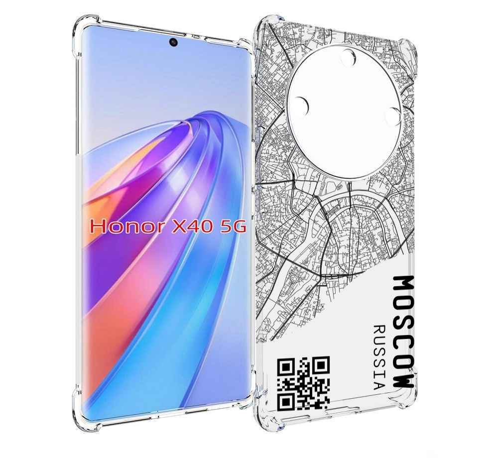 

Чехол MyPads схема-москва для Honor X40, Прозрачный, Tocco
