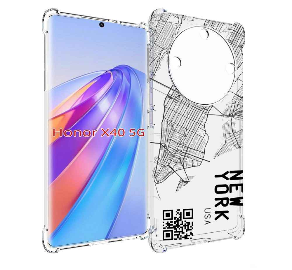 

Чехол MyPads схема-нью-йорк для Honor X40, Прозрачный, Tocco
