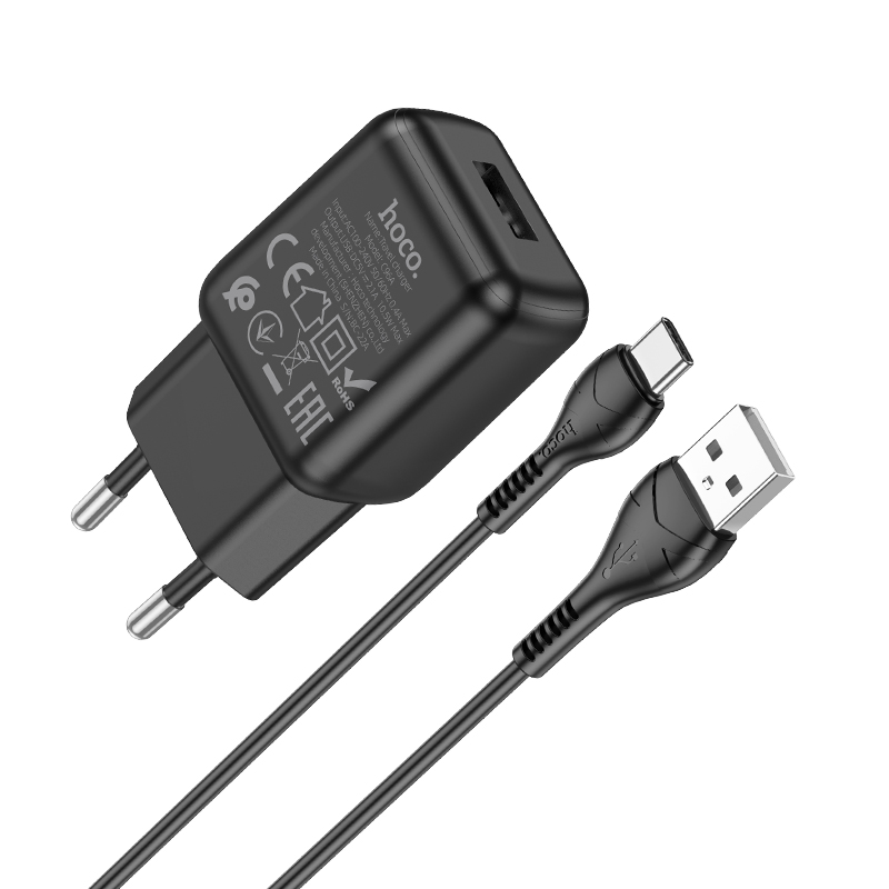 

Сетевое зарядное устройство Hoco C96Aa type-c 1xUSB 2.1 А черный, C96Aa