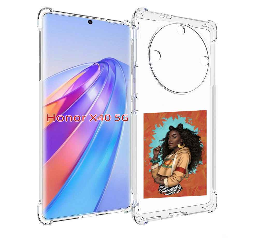 

Чехол MyPads темная-девушка женский для Honor X40, Прозрачный, Tocco