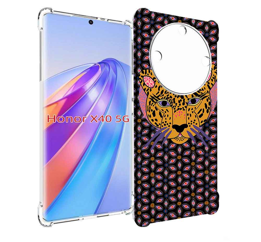 

Чехол MyPads тигр-в-глазах для Honor X40, Прозрачный, Tocco