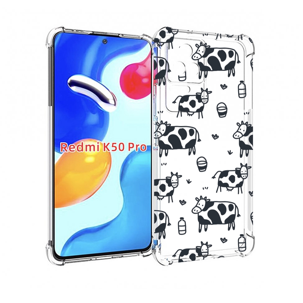 

Чехол MyPads маленькие-коровки для Xiaomi Redmi K50 / K50 Pro, Прозрачный, Tocco