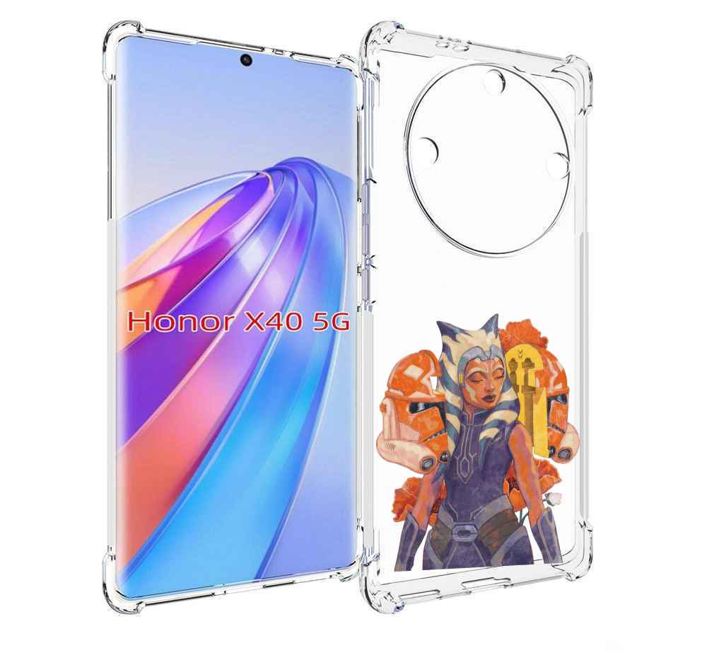 

Чехол MyPads тогрута-асока-тано для Honor X40, Прозрачный, Tocco