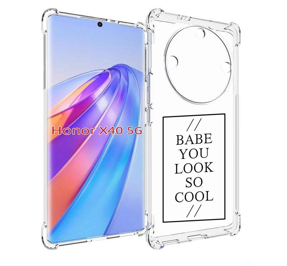 

Чехол MyPads ты-выглядишь-очень-круто для Honor X40, Прозрачный, Tocco