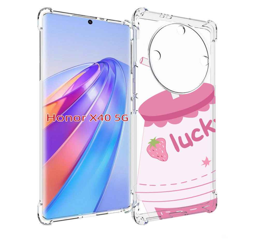 

Чехол MyPads удачный-напиток для Honor X40, Прозрачный, Tocco