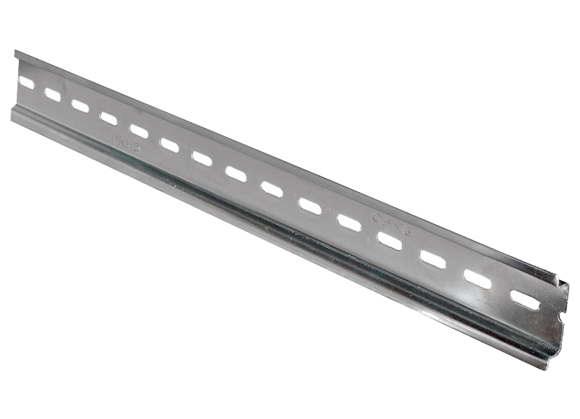 DIN-рейка перфорированная, оцинкованная 225 мм, 0,8 мм.