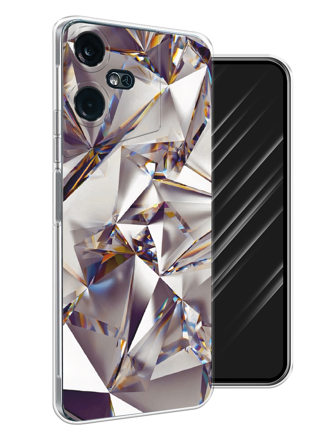 

Чехол Awog на Tecno Pova Neo 3 "Бриллианты", Серебристый;бежевый, 304450-7