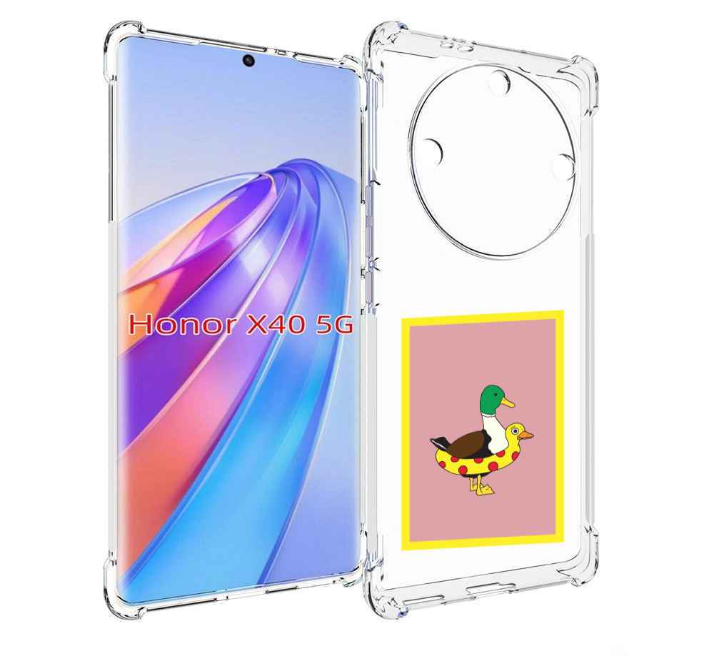 

Чехол MyPads утка в круге надувном для Honor X40, Прозрачный, Tocco