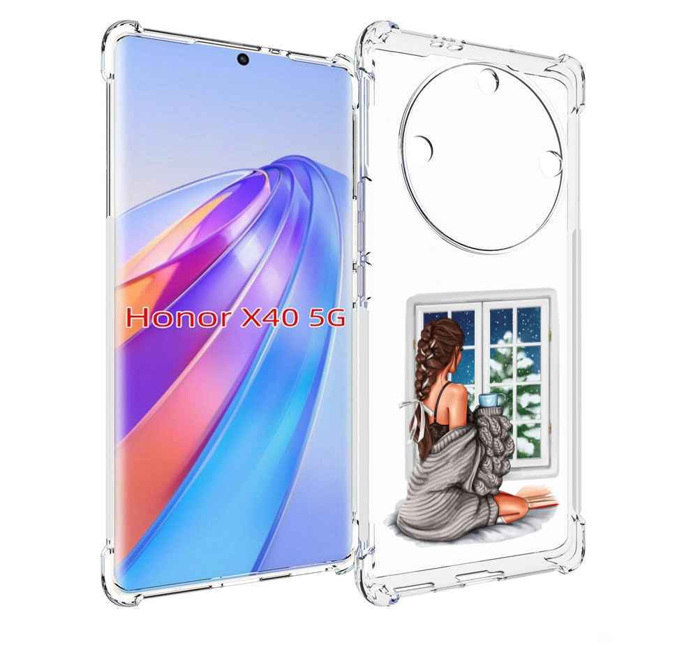 

Чехол MyPads уютное-зимнее-окно женский для Honor X40, Прозрачный, Tocco
