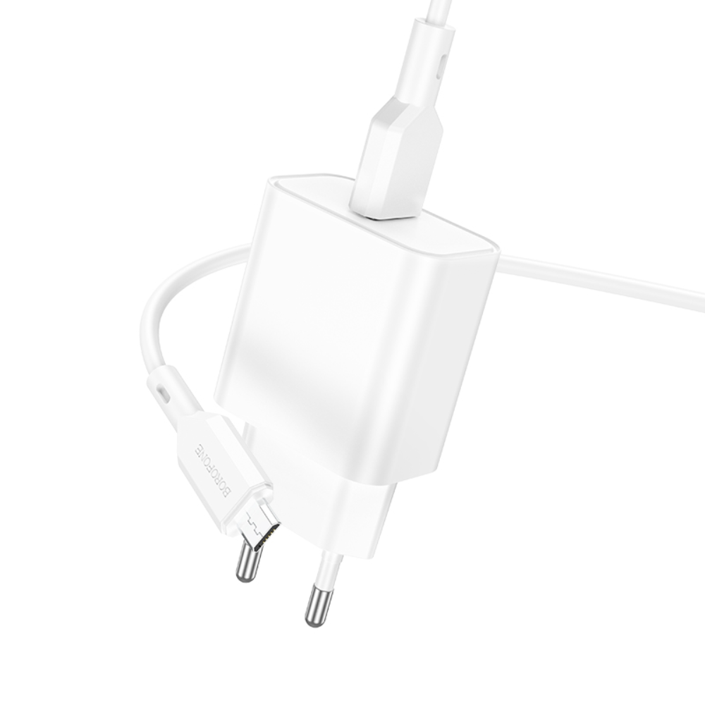 

Сетевое зарядное устройство Borofone BA72Am micro usb 1xUSB 3 А белый, BA72Am