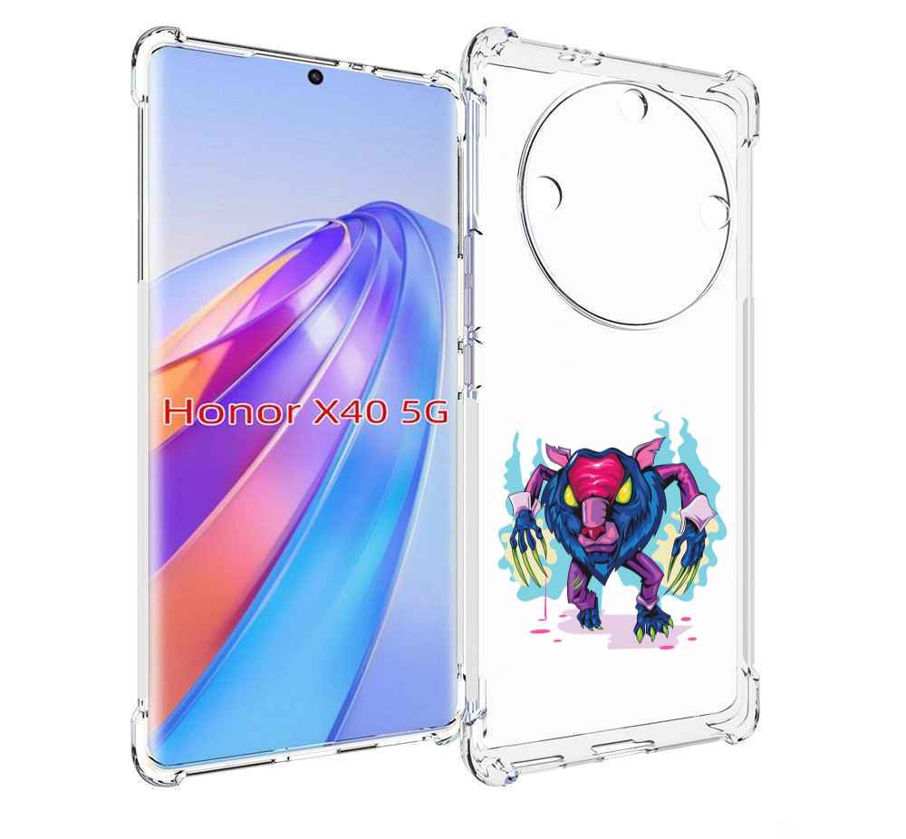 

Чехол MyPads фиолетовая-россомаха для Honor X40, Прозрачный, Tocco