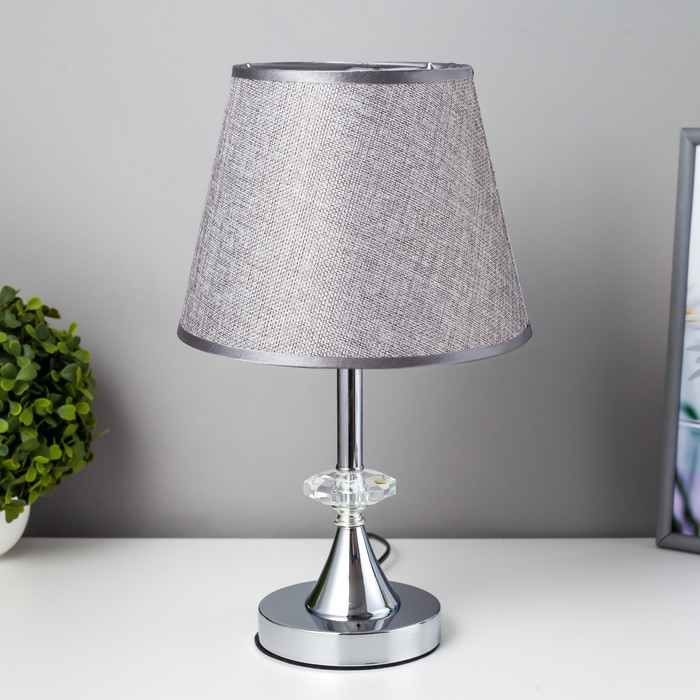 

Лампа настольная Алора 1х40Вт Е27 хром /серый