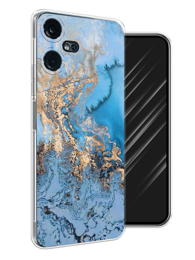 

Чехол Awog на Tecno Pova Neo 3 "Морозная лавина синяя", Серебристый, 304450-3
