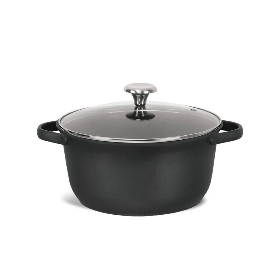 

Кастрюля Maestro MR-4027-28 индукционное дно hole induction 6.8л, Черный, MR-4027