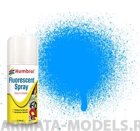 фото Ad6210 краска акриловая fluorescent blue - 150ml humbrol