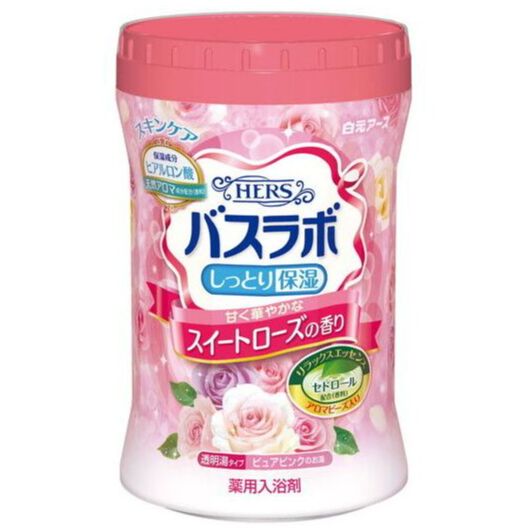 Увлажняющая соль для ванны Hakugen Earth Банное путешествие с ароматом сладкой розы, 600 г
