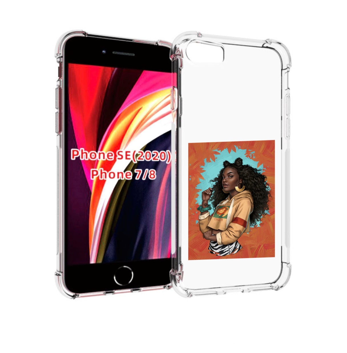 

Чехол MyPads темная-девушка женский для iPhone 7 4.7 / iPhone 8 / iPhone SE 2 (2020), Прозрачный, Tocco