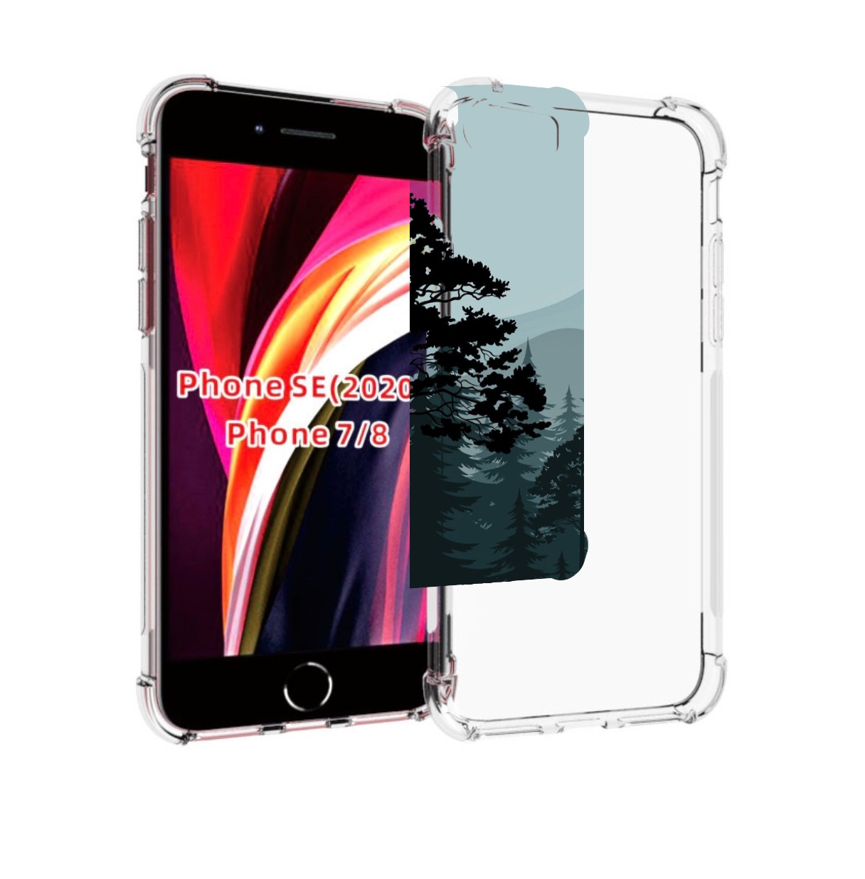 

Чехол MyPads темный лесочек для iPhone 7 4.7 / iPhone 8 / iPhone SE 2 (2020), Прозрачный, Tocco