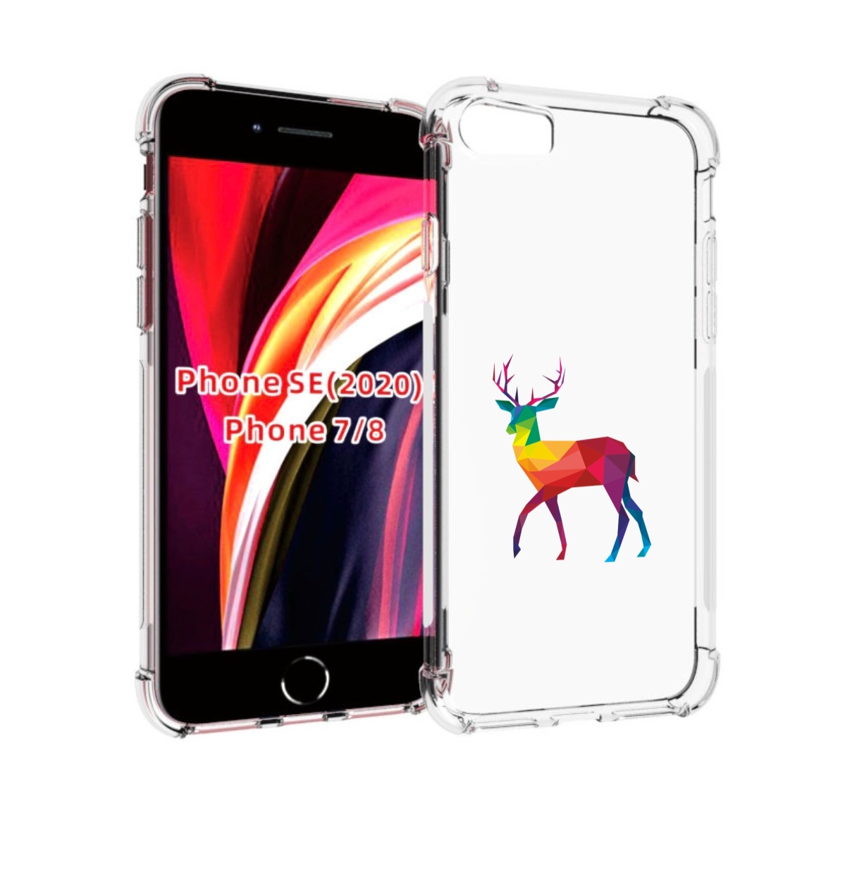 

Чехол MyPads геометрический олень для iPhone 7 4.7 / iPhone 8 / iPhone SE 2 (2020), Прозрачный, Tocco