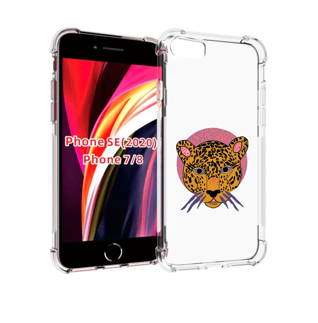

Чехол MyPads тигр-в-кругу для iPhone 7 4.7 / iPhone 8 / iPhone SE 2 (2020), Прозрачный, Tocco