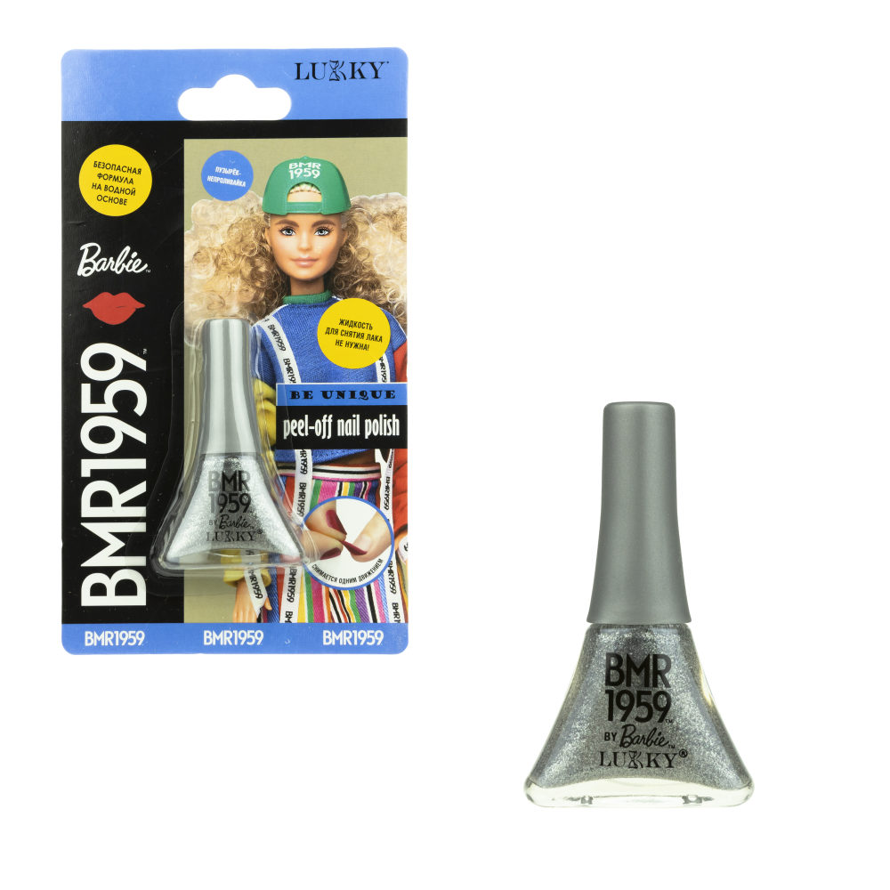 Купить Лак для ногтей Barbie, цвет: серебряный металлик, 5, 5 мл, Lukky