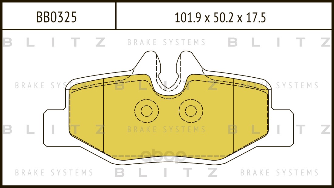 

Тормозные колодки BLITZ дисковые BB0325