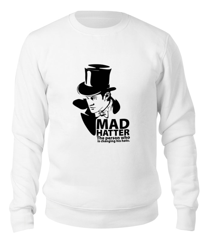 

Свитшот унисекс Printio Mad hatter (doctor who) белый L, Mad hatter (doctor who)
